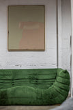 Togo Style Sofa Green Suede