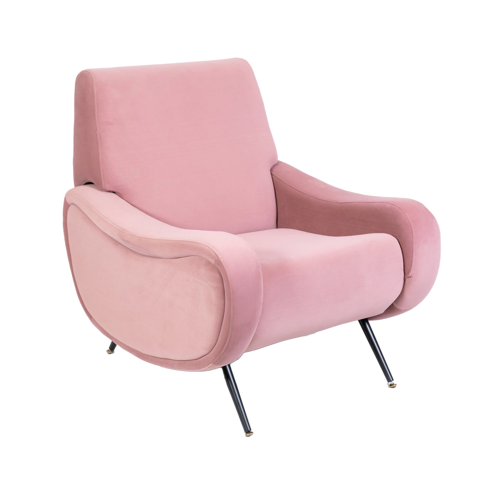 Lady Armchair Powder Pink Velvet