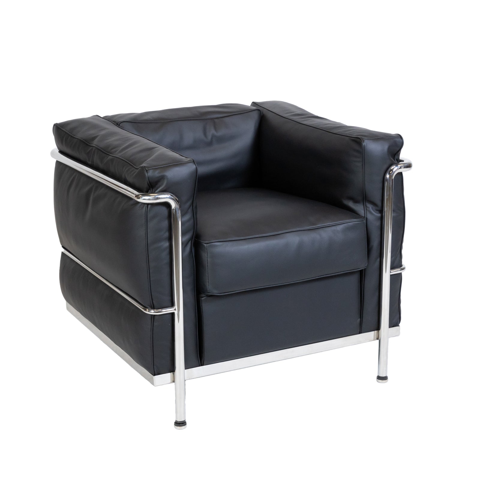 LC2 Black Leather Armchair