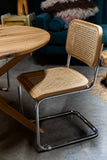 Solid Oak Round Dining Table by Strachel A.F. /  Slimline Oak Star Frame