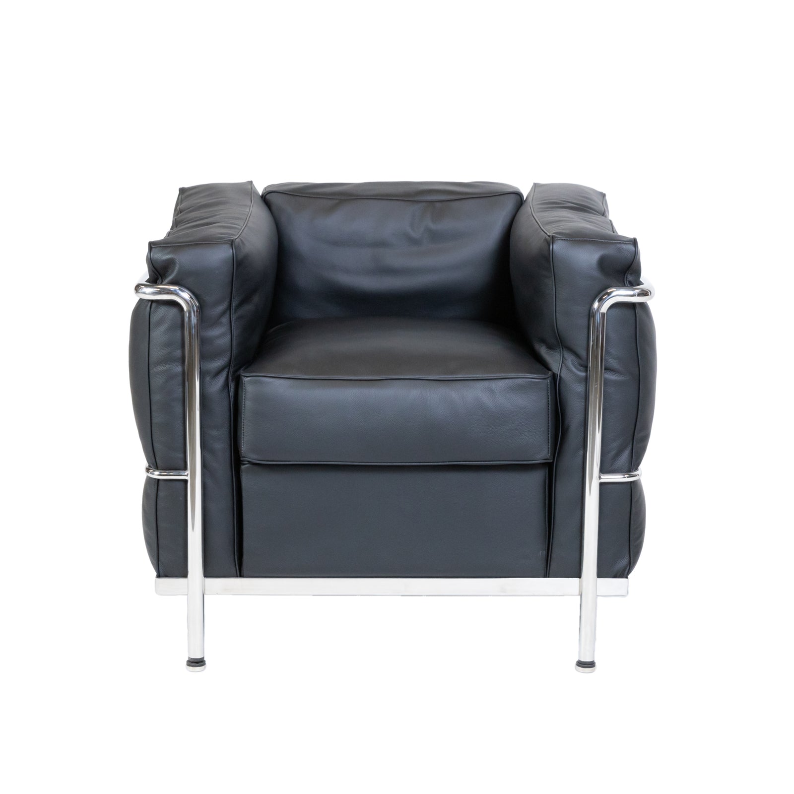 LC2 Black Leather Armchair
