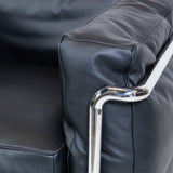 LC2 Black Leather Armchair