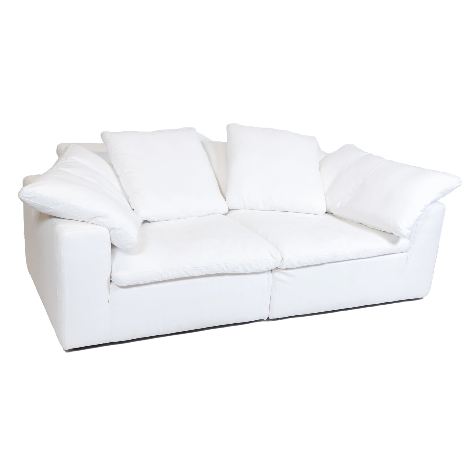 Cloud Sofa White Linen 2 Seater