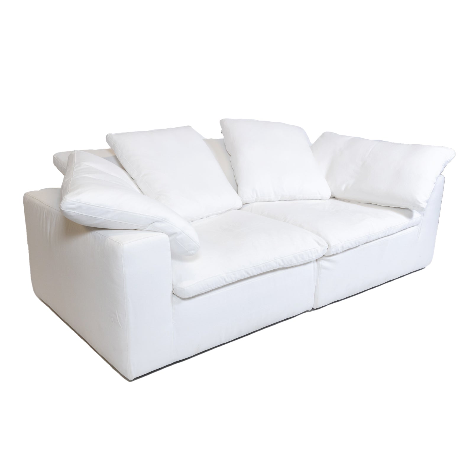 Cloud Sofa White Linen 2 Seater