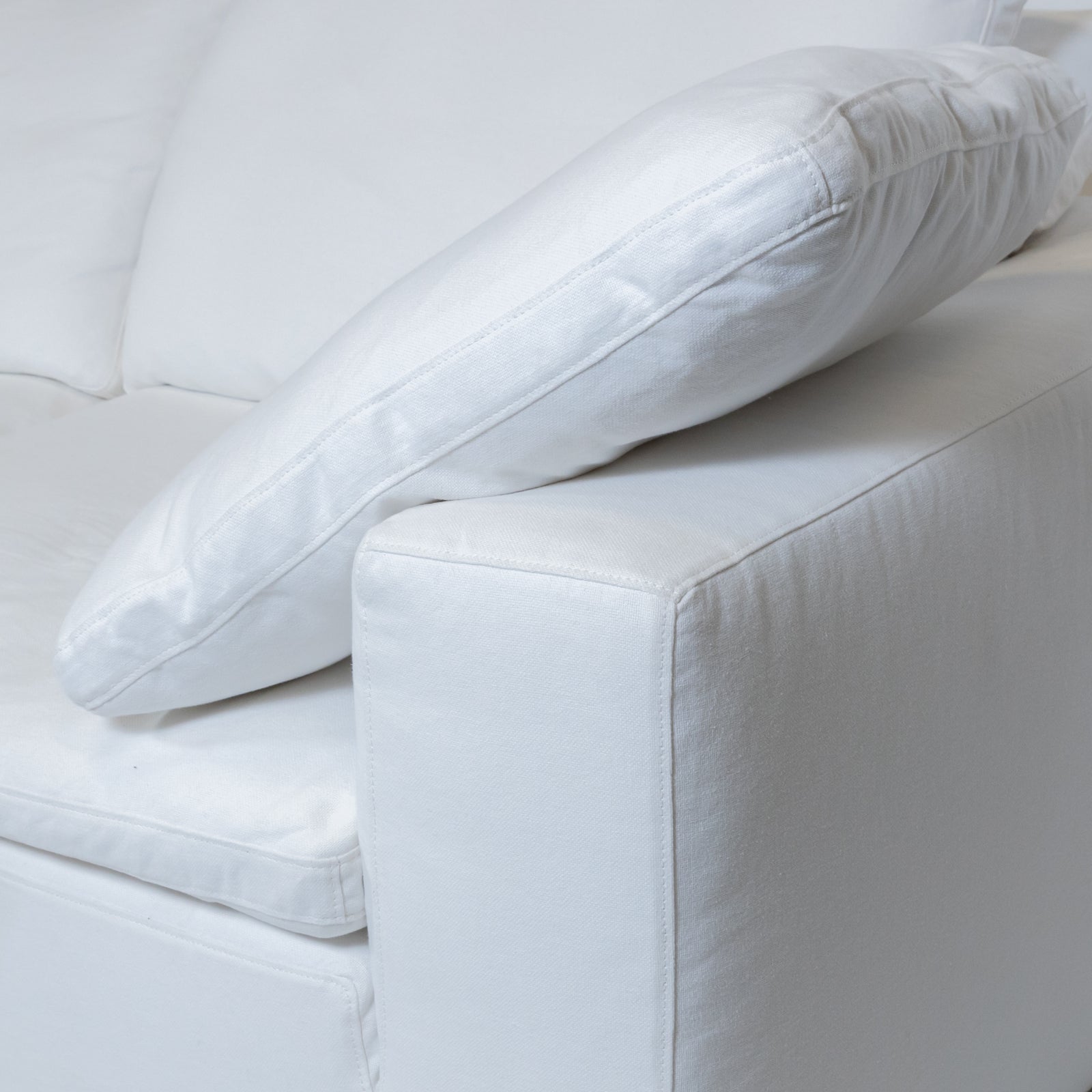 Cloud Sofa White Linen 2 Seater