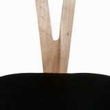 Hans J Wegner style Wishbone Chair - Natural / Black Faux Seat