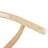 Hans J Wegner style Wishbone Chair - Natural / Black Faux Seat