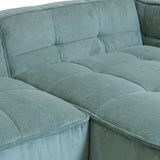 Cubic Right Corner Studio Sofa Teal Corduroy