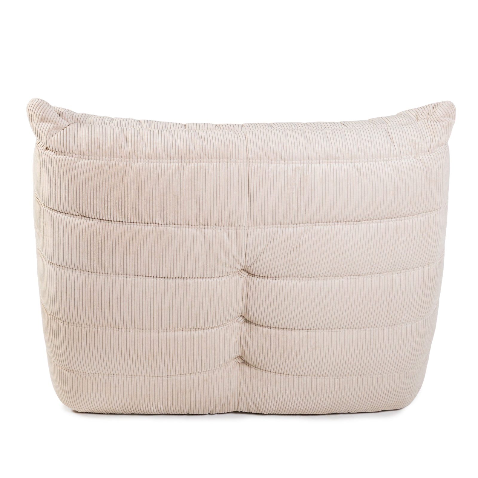 Togo Style Sofa Latte Grey Corduroy