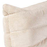 Togo Style Sofa Latte Grey Corduroy Corner