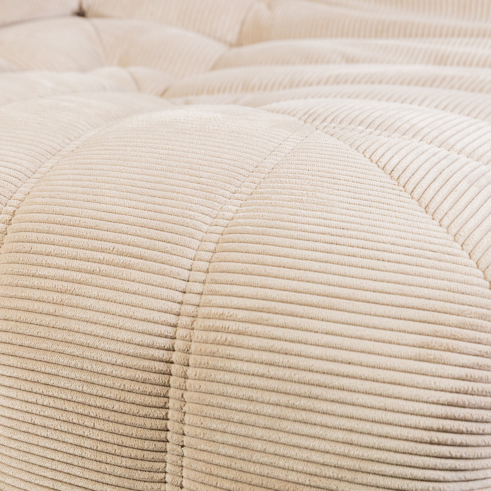 Togo Style Sofa Latte Grey Corduroy Corner