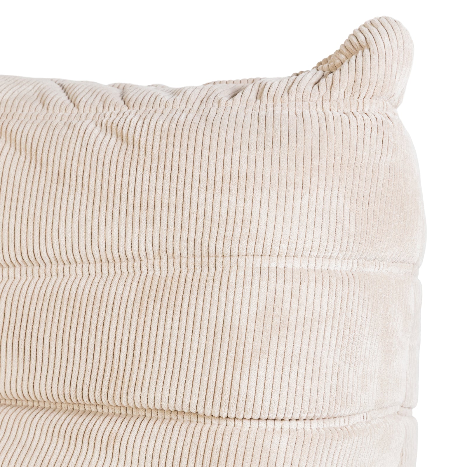 Togo Style Sofa Latte Grey Corduroy Corner