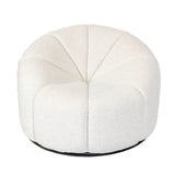 Pumpkin Armchair White Boucle