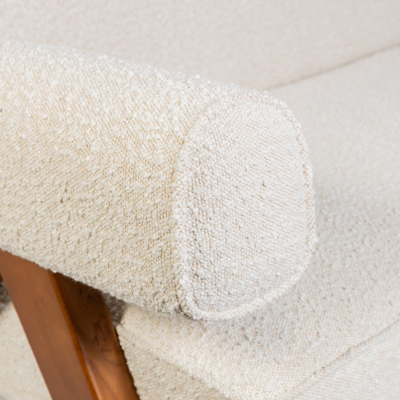 Pierre Jeanneret Style Easy Sofa Boucle White