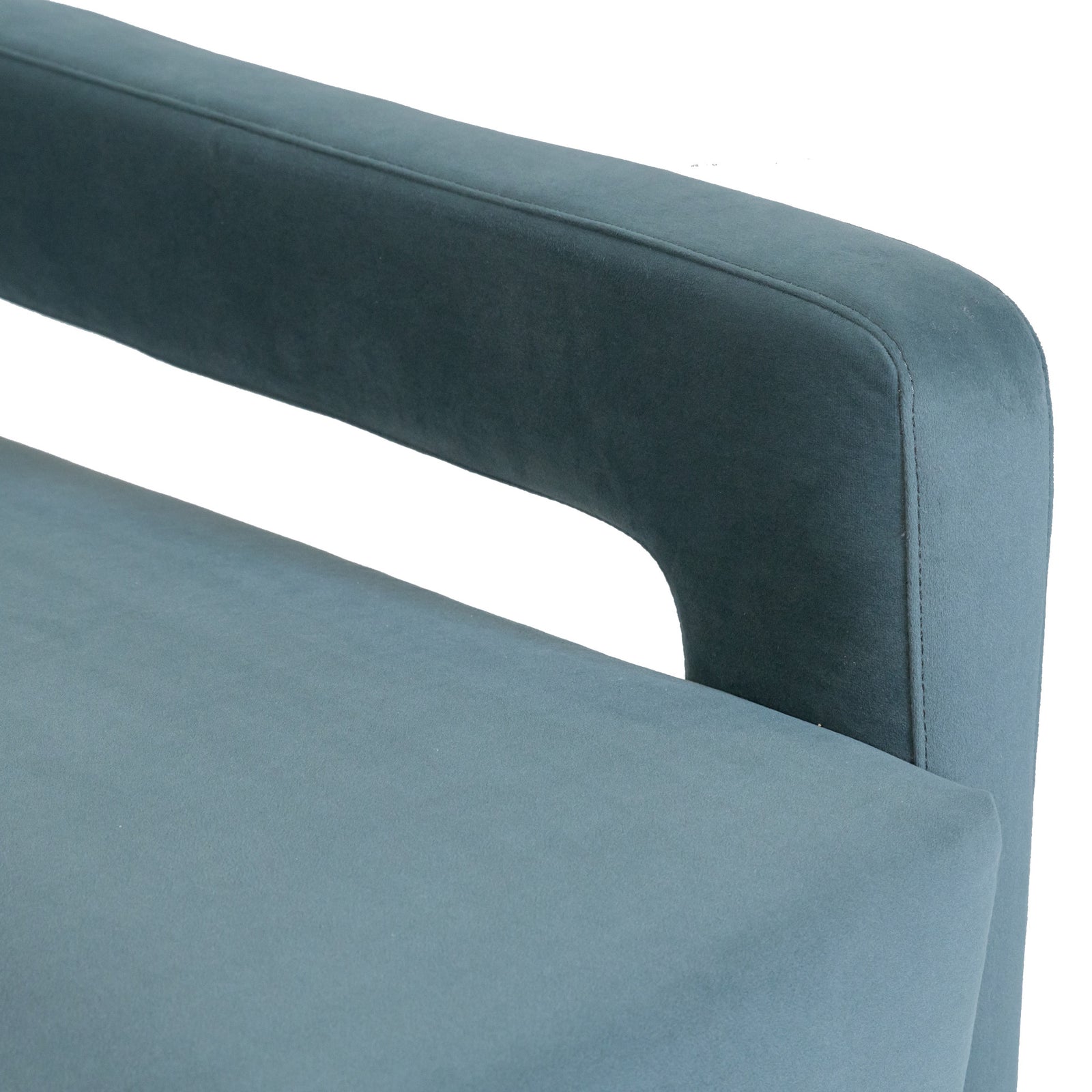 Utrecht Style Armchair Steel Blue Velvet