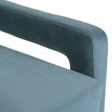 Utrecht Style Armchair Steel Blue Velvet