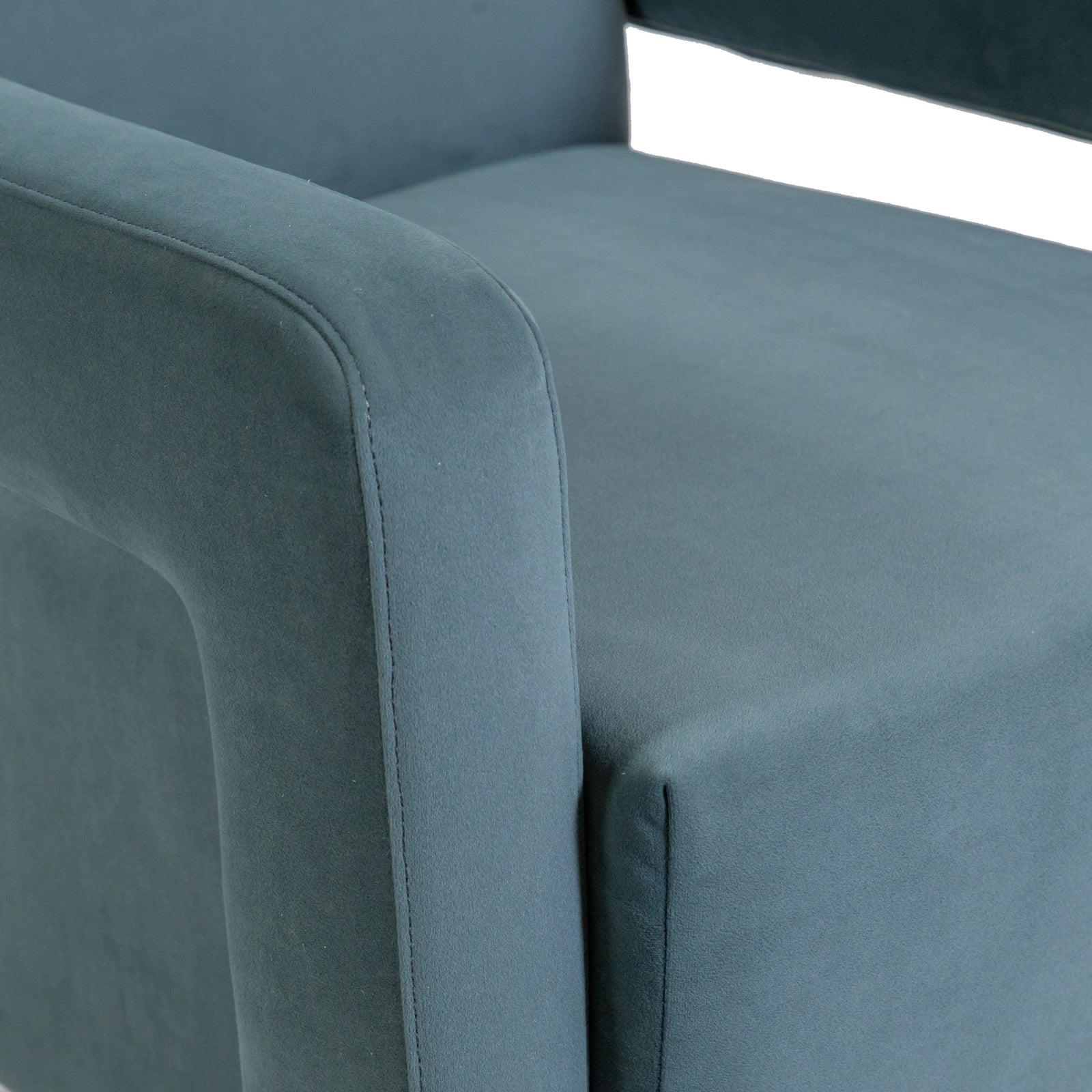 Utrecht Style Armchair Steel Blue Velvet