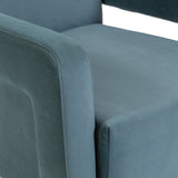 Utrecht Style Armchair Steel Blue Velvet