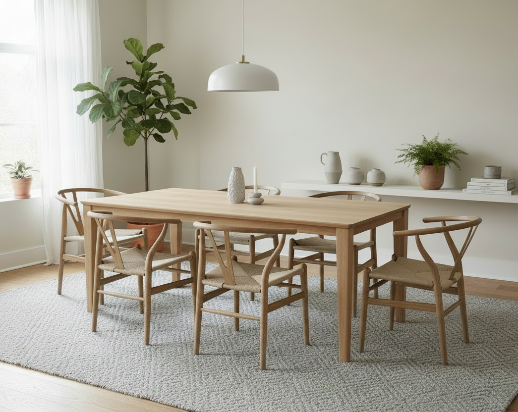 Hans J Wegner style Wishbone Chair - Vintage Oak Frame