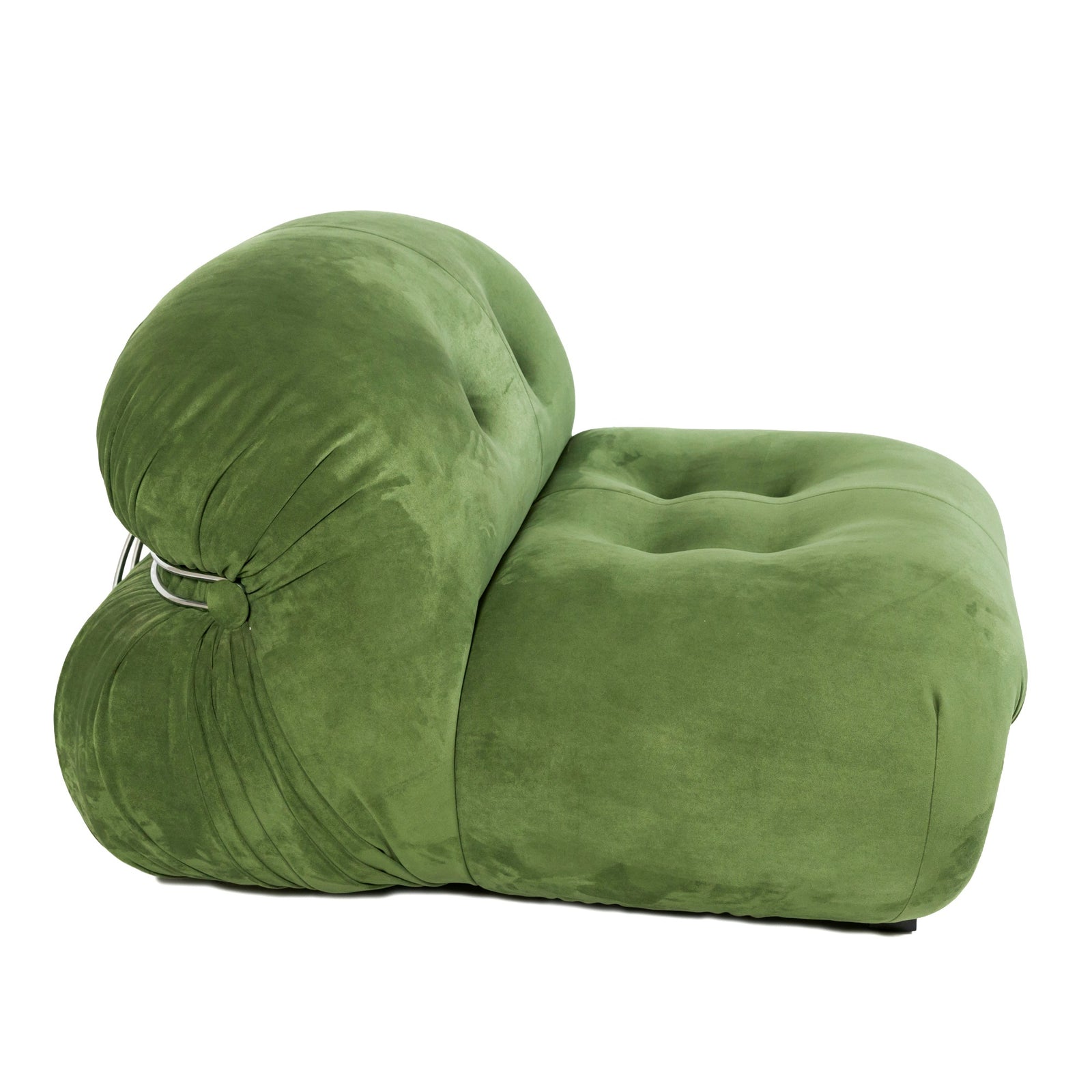 Soriana Style Lounge Chair Suede Green