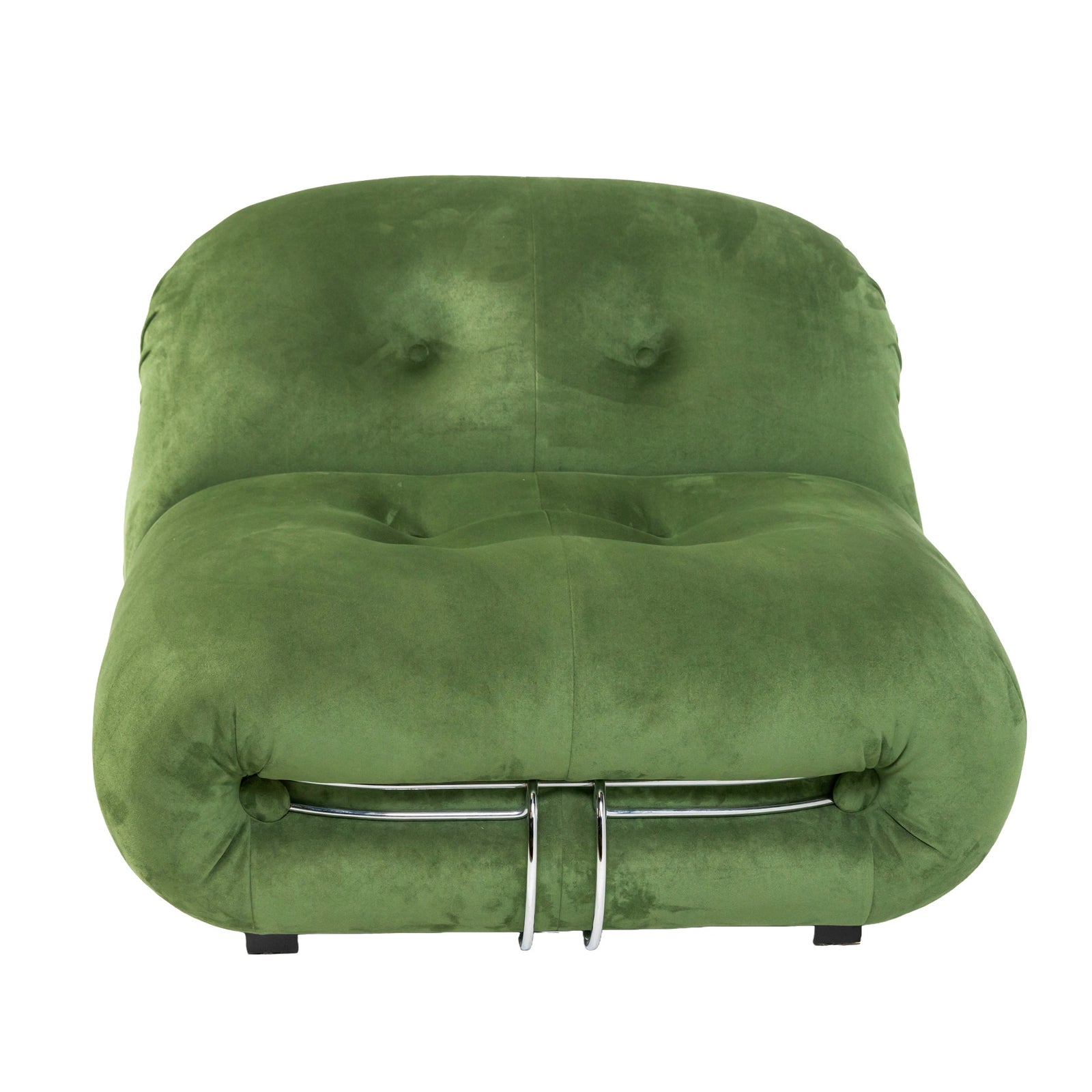 Soriana Style Lounge Chair Suede Green