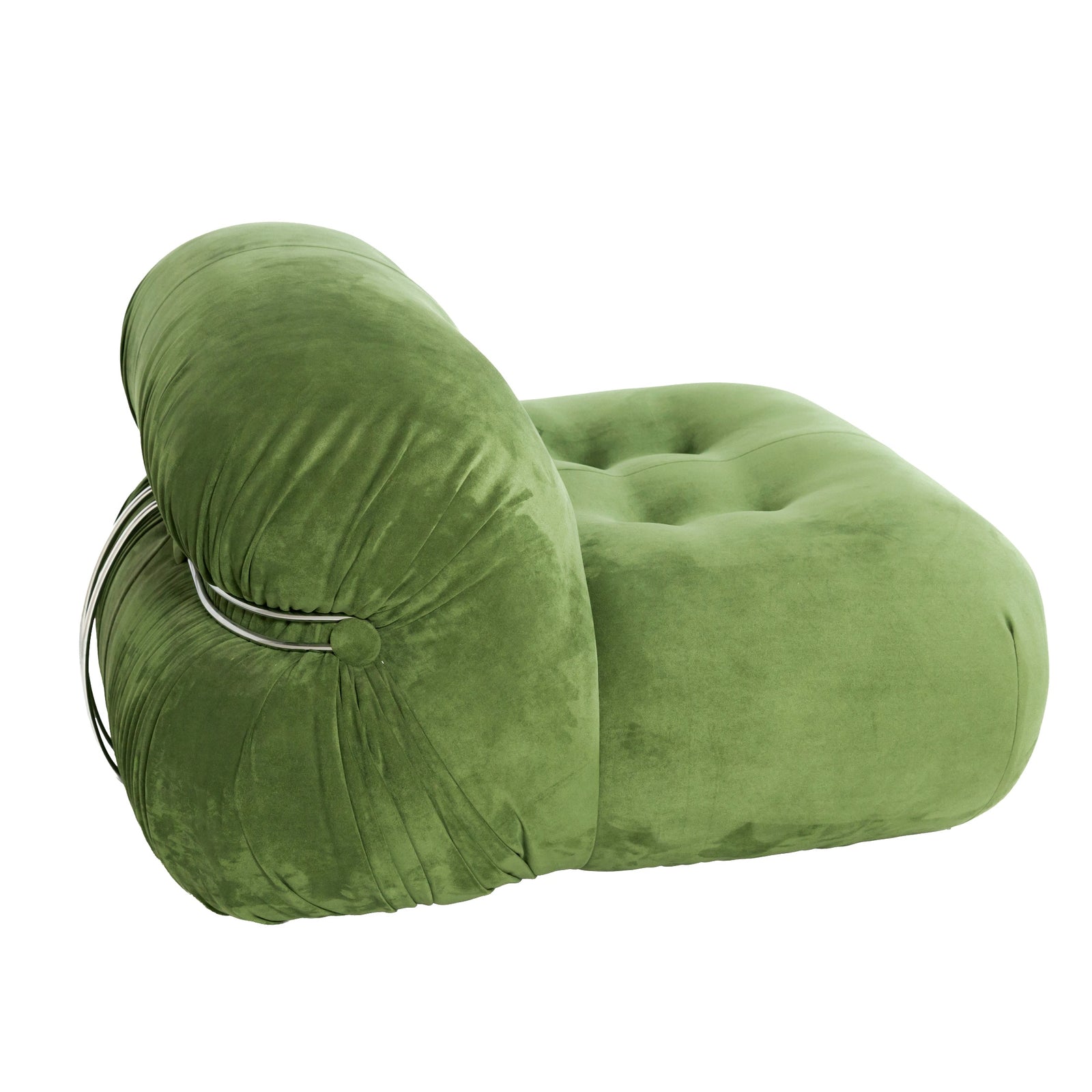 Soriana Style Lounge Chair Suede Green
