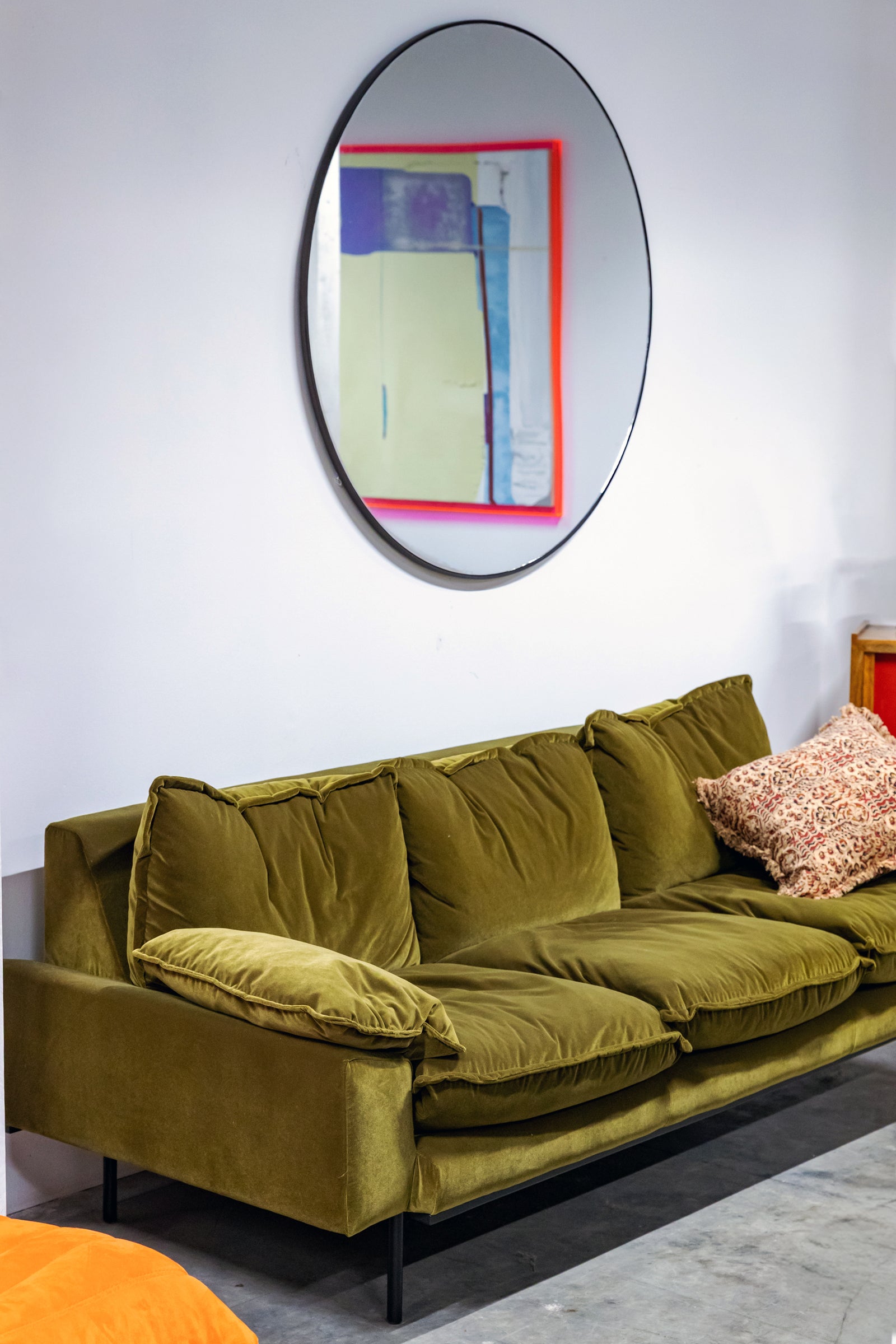 HKLIVING Retro Sofa 3-Seats Royal Velvet, Olive – S.ALTERNATIVE FURNITURE