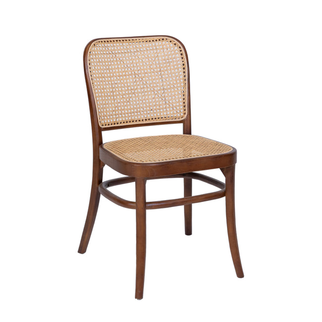 811 Hoffmann Style Chair with Cane Backrest Brown