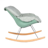 Fabric Soft Seat Rocking Chair Green