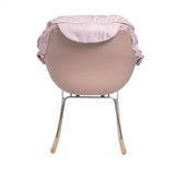 Fabric Soft Seat Rocking Chair Pastel Pink