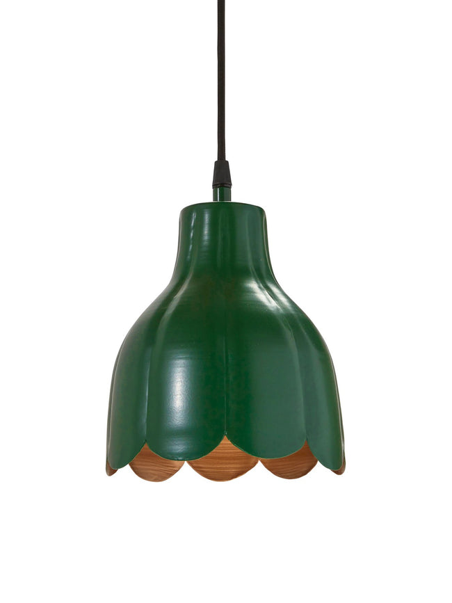 Tullipa Pendant Plug In Lamp Green