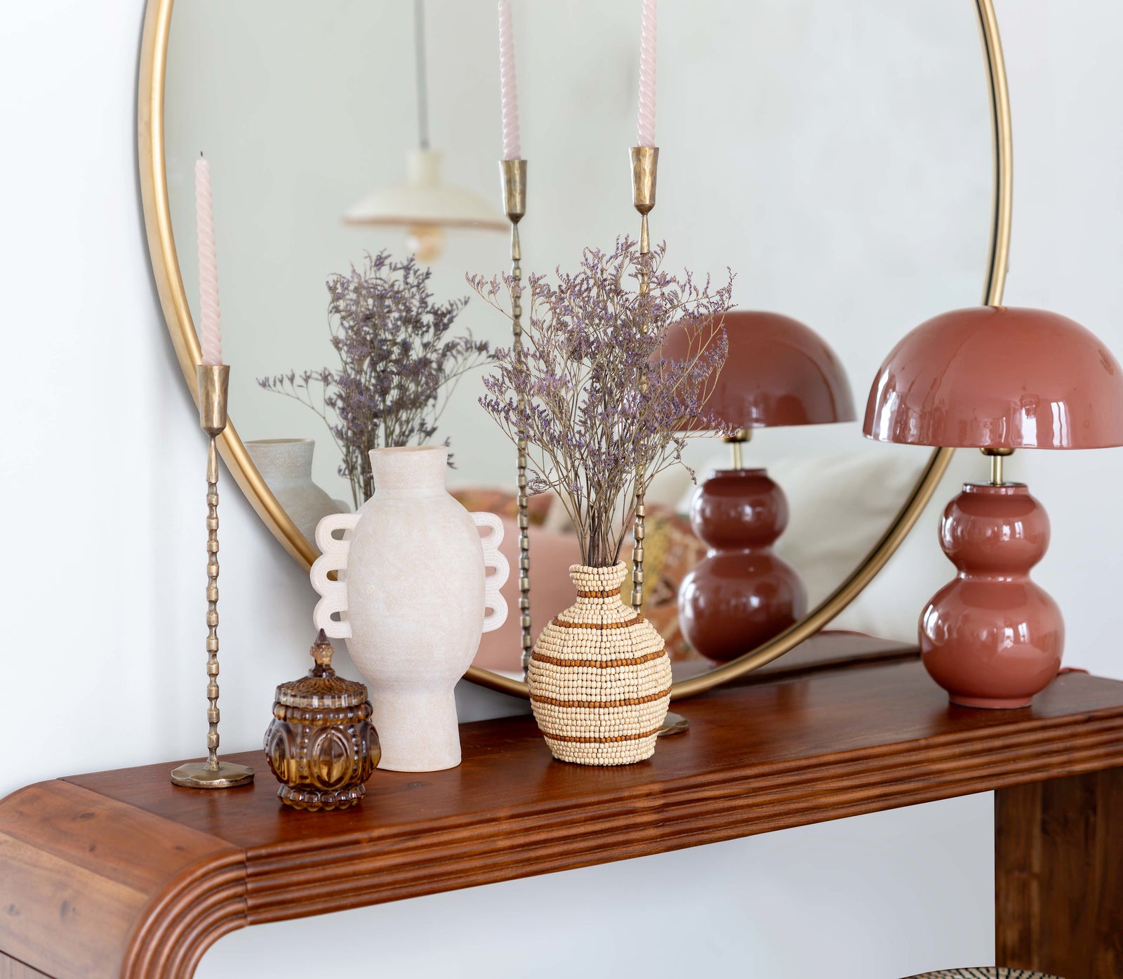 Lacquered Persian Table Lamp Bulb