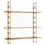 Wall Rack With Wooden Shelves