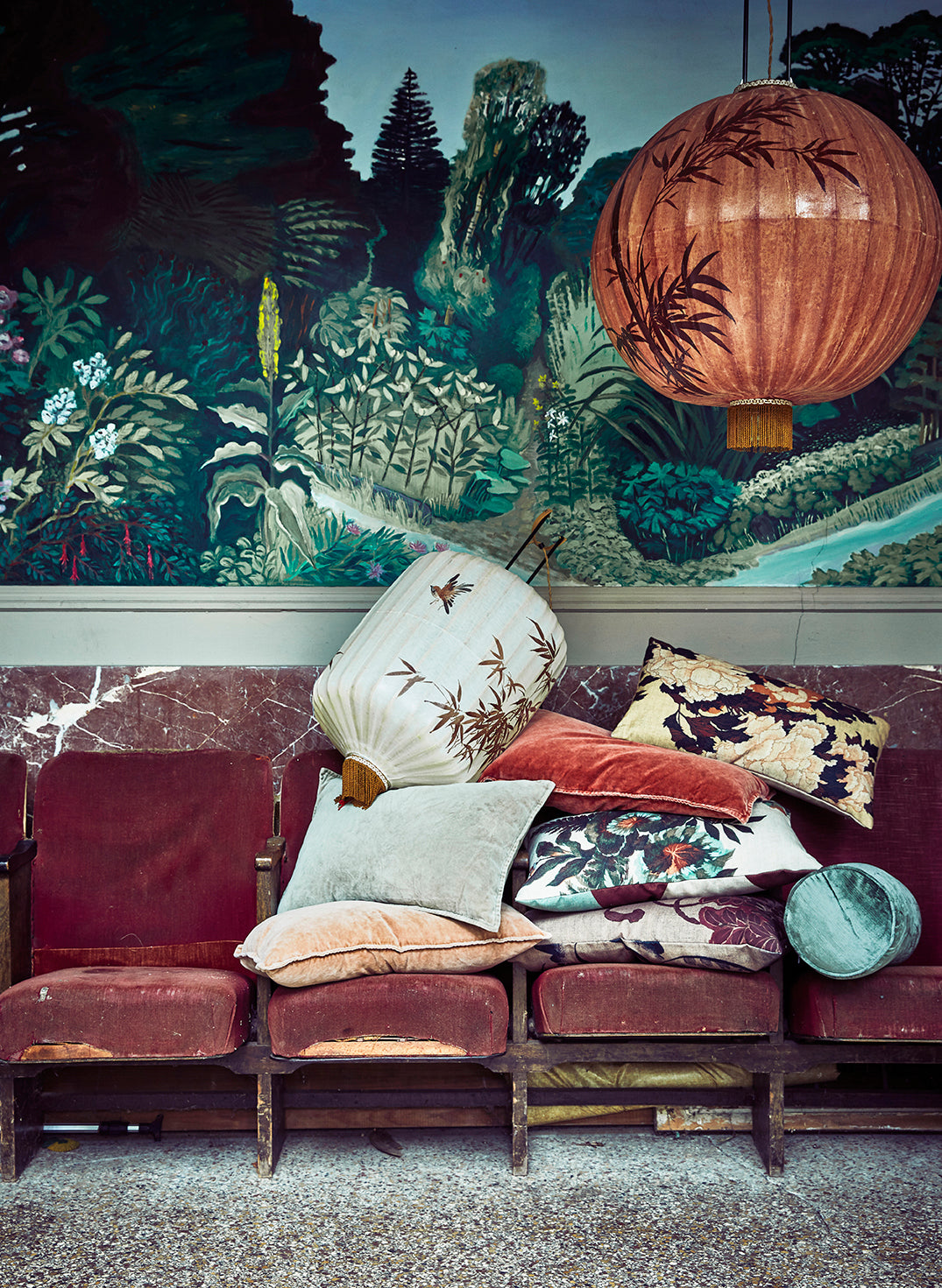 HKliving Printed Cushion Kyoto, 35x60cm