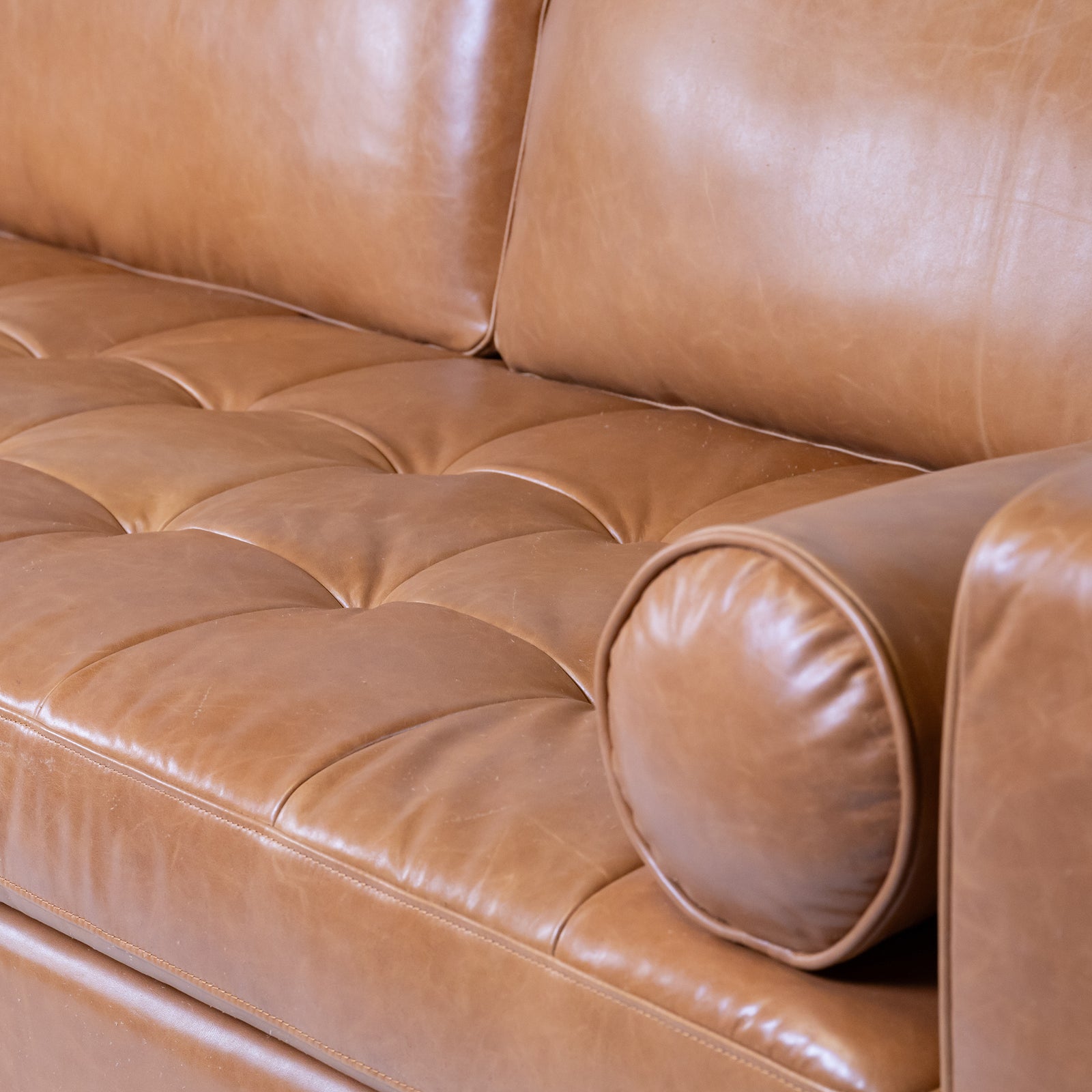Ashfield 3 Seater Sofa Tan Leather