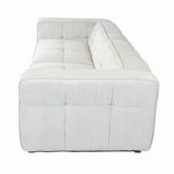 Cubic Studio Sofa Stone White Corduroy 3 Seater