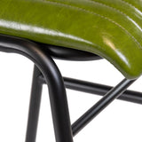 Hipster Leather Upholstered Bar Stool Green