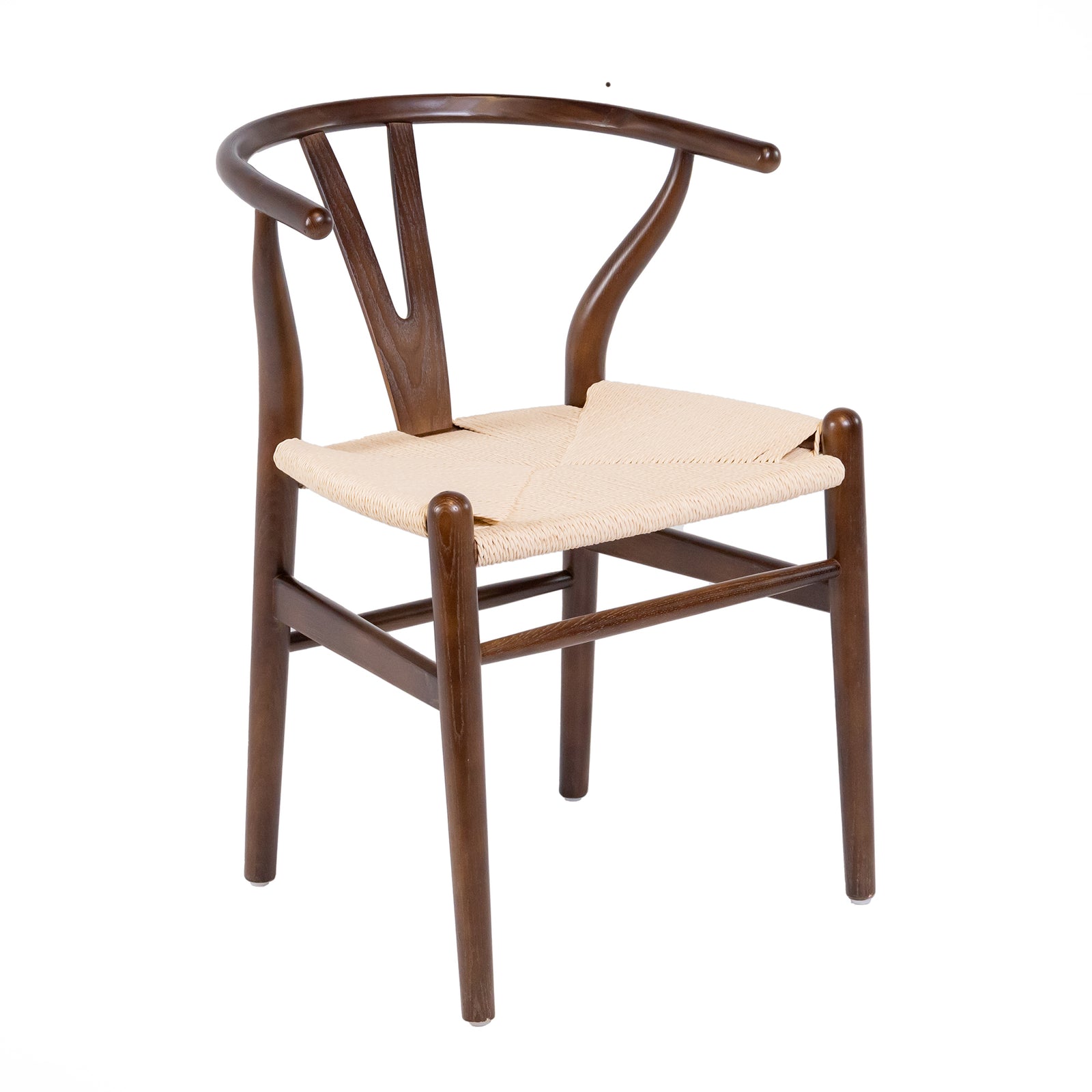 Hans J Wegner style Wishbone Chair - Brown / Natural