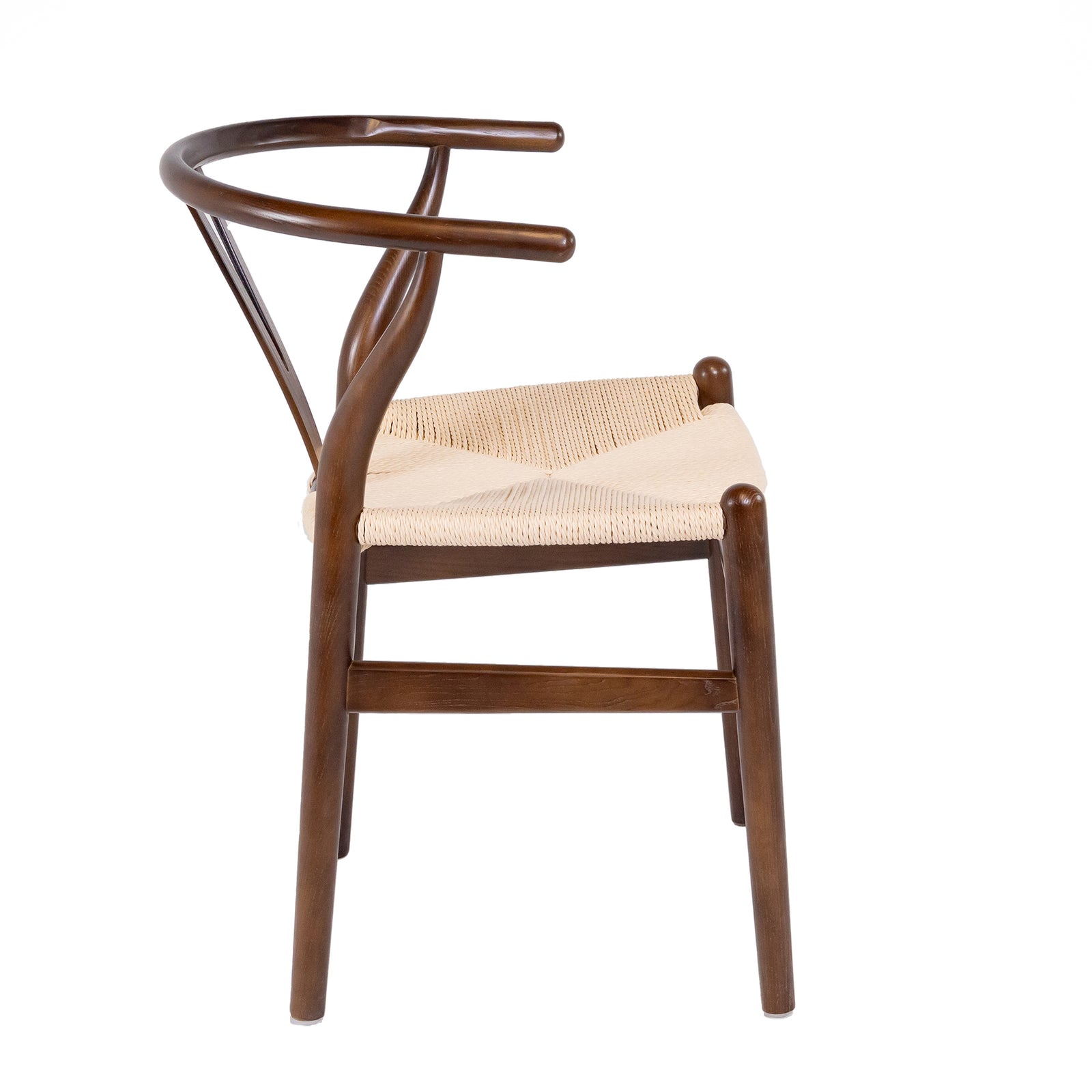 Hans J Wegner style Wishbone Chair - Brown / Natural