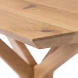 Solid Oak Dining Table Tapered Edges / Star Slimline Frame