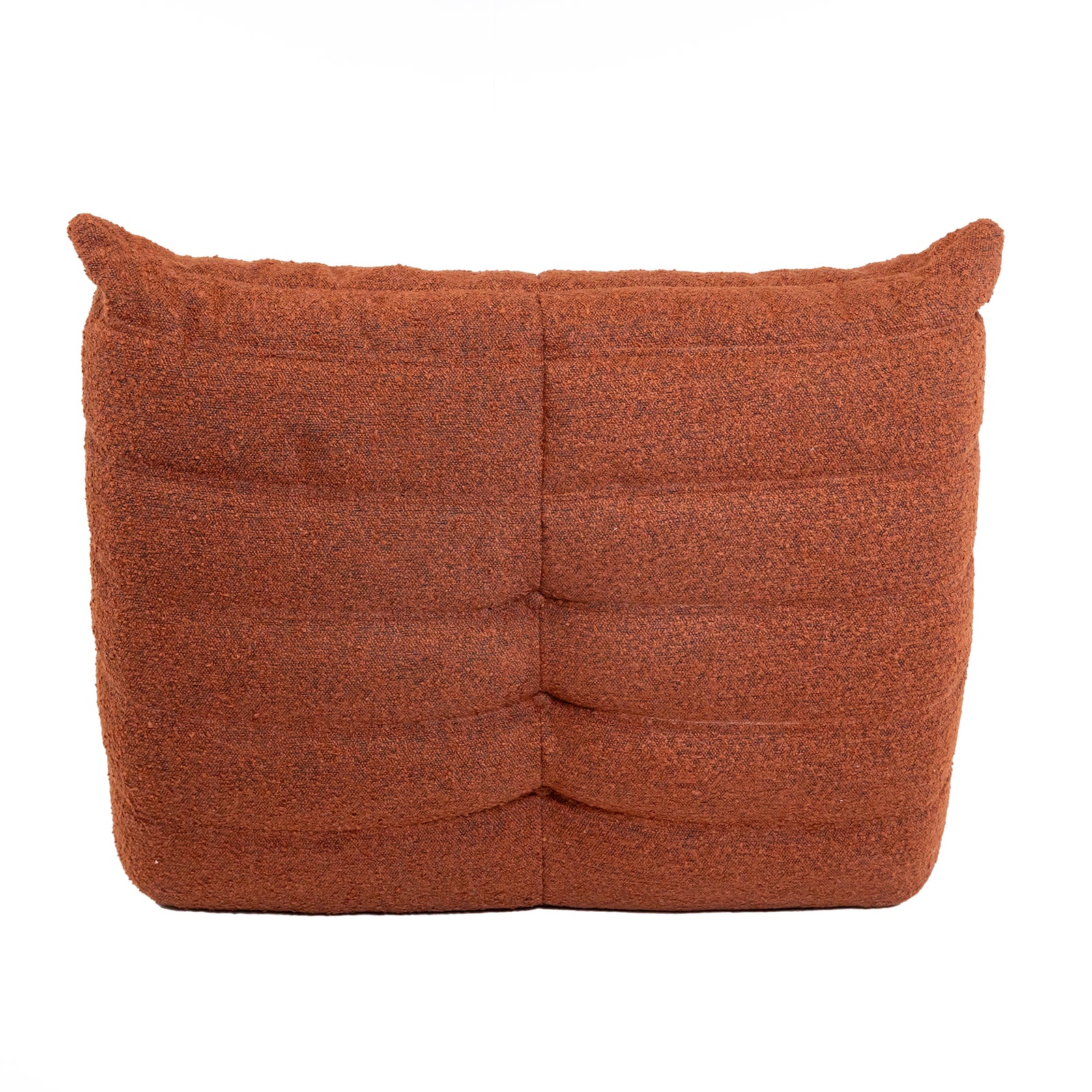 Togo Style Sofa Brick Red Boucle 1 Seater