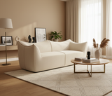 La Bambole Style 2 Seater Sofa Pearl White Suede