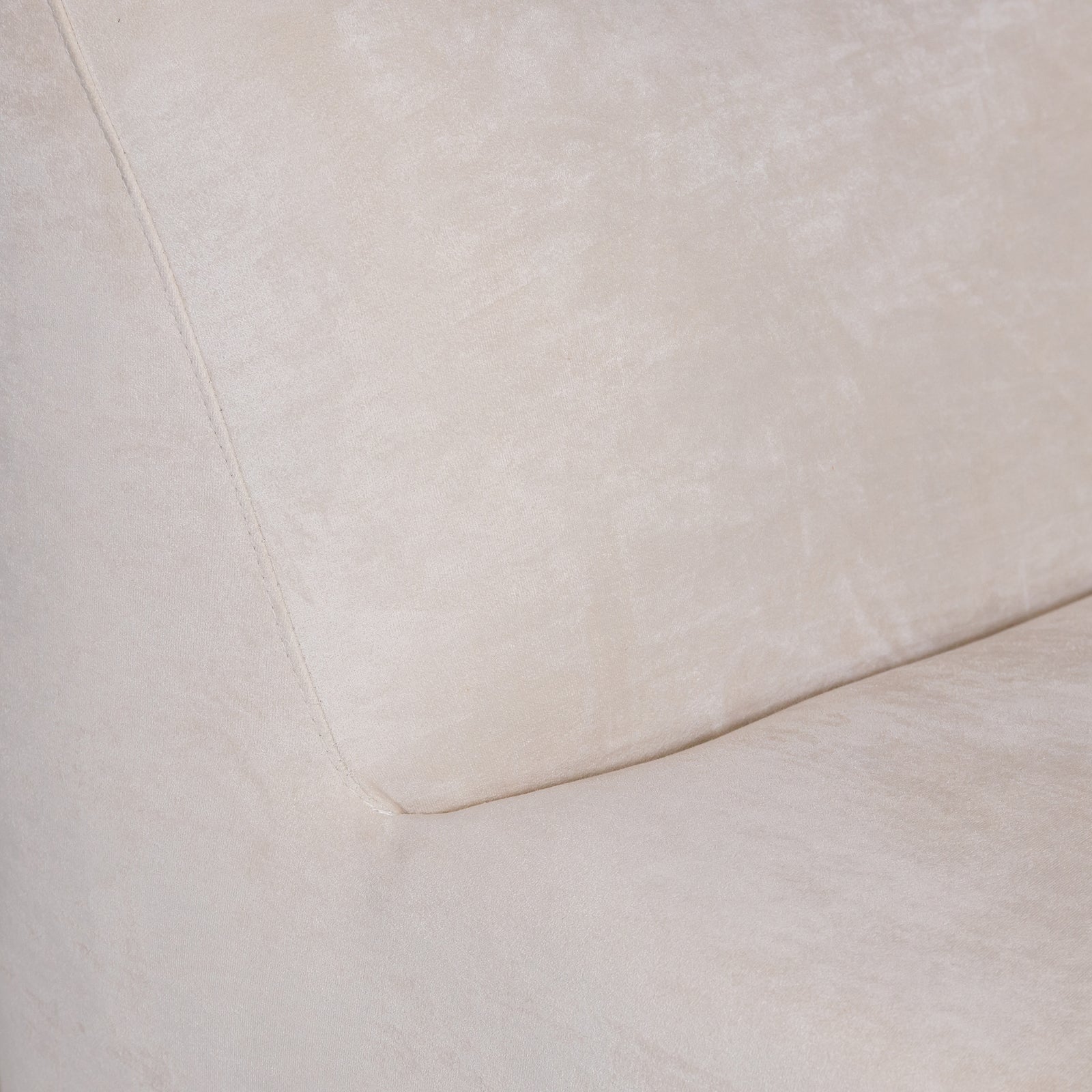 La Bambole Style 2 Seater Sofa Pearl White Suede