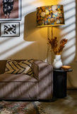 Cubic Left Corner Studio Sofa Light Brown Corduroy