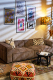Cubic Studio Sofa Light Brown Corduroy 3 Seater