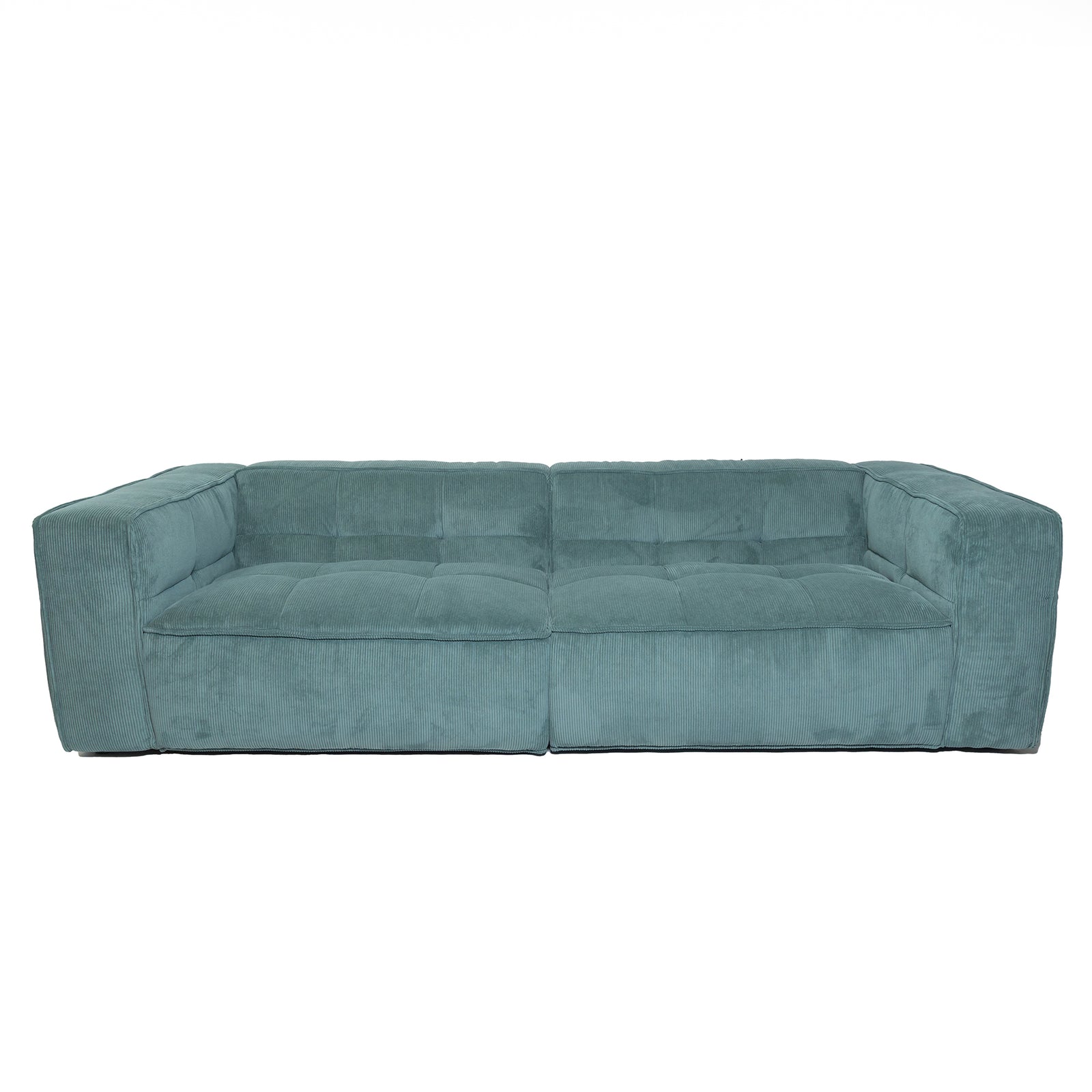 Cubic Studio Sofa Teal Corduroy 3 Seater