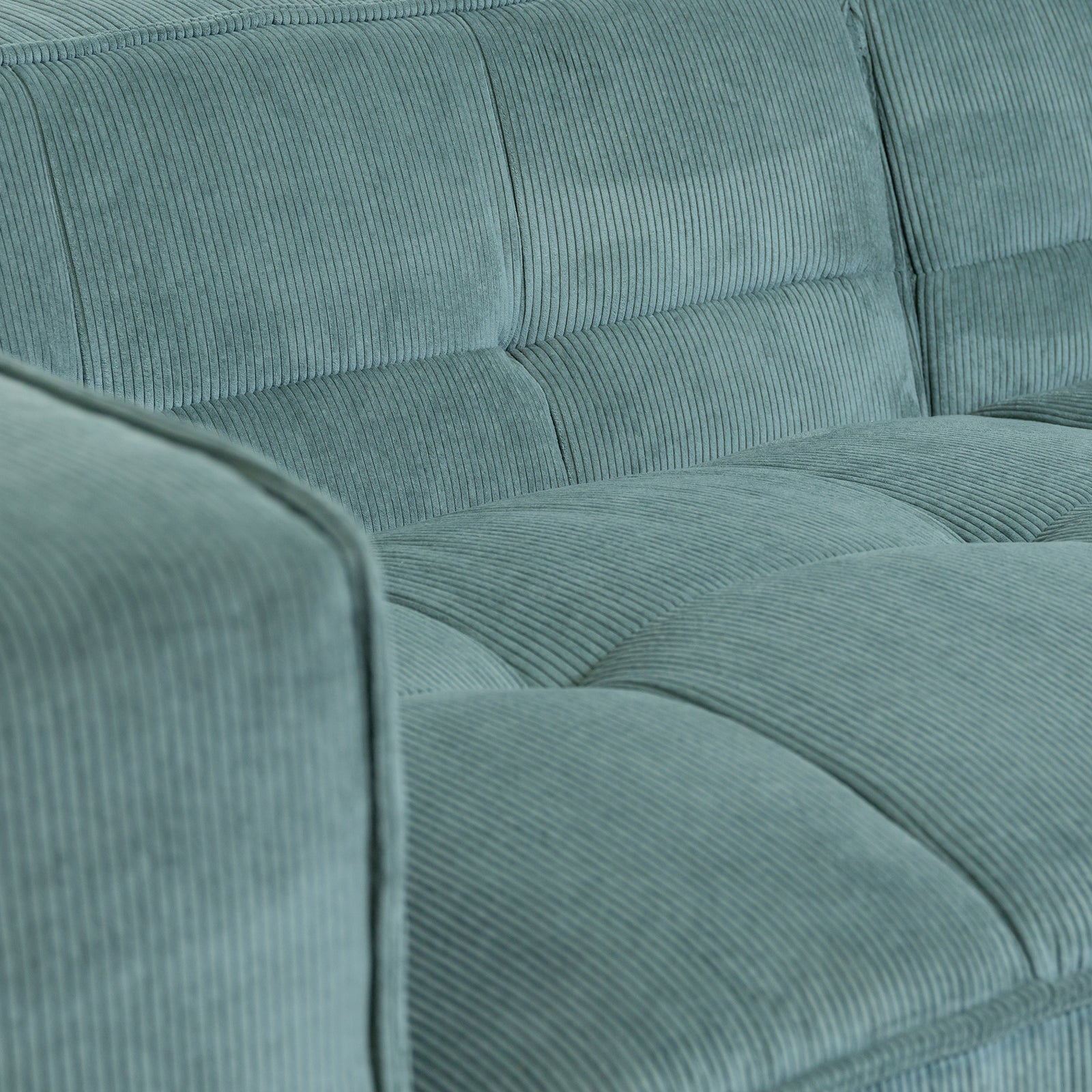 Cubic Studio Sofa Teal Corduroy 2 Seater
