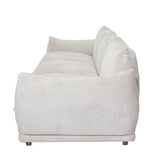 Mario Marenco Style Sofa Light Grey Suede 3 Seater