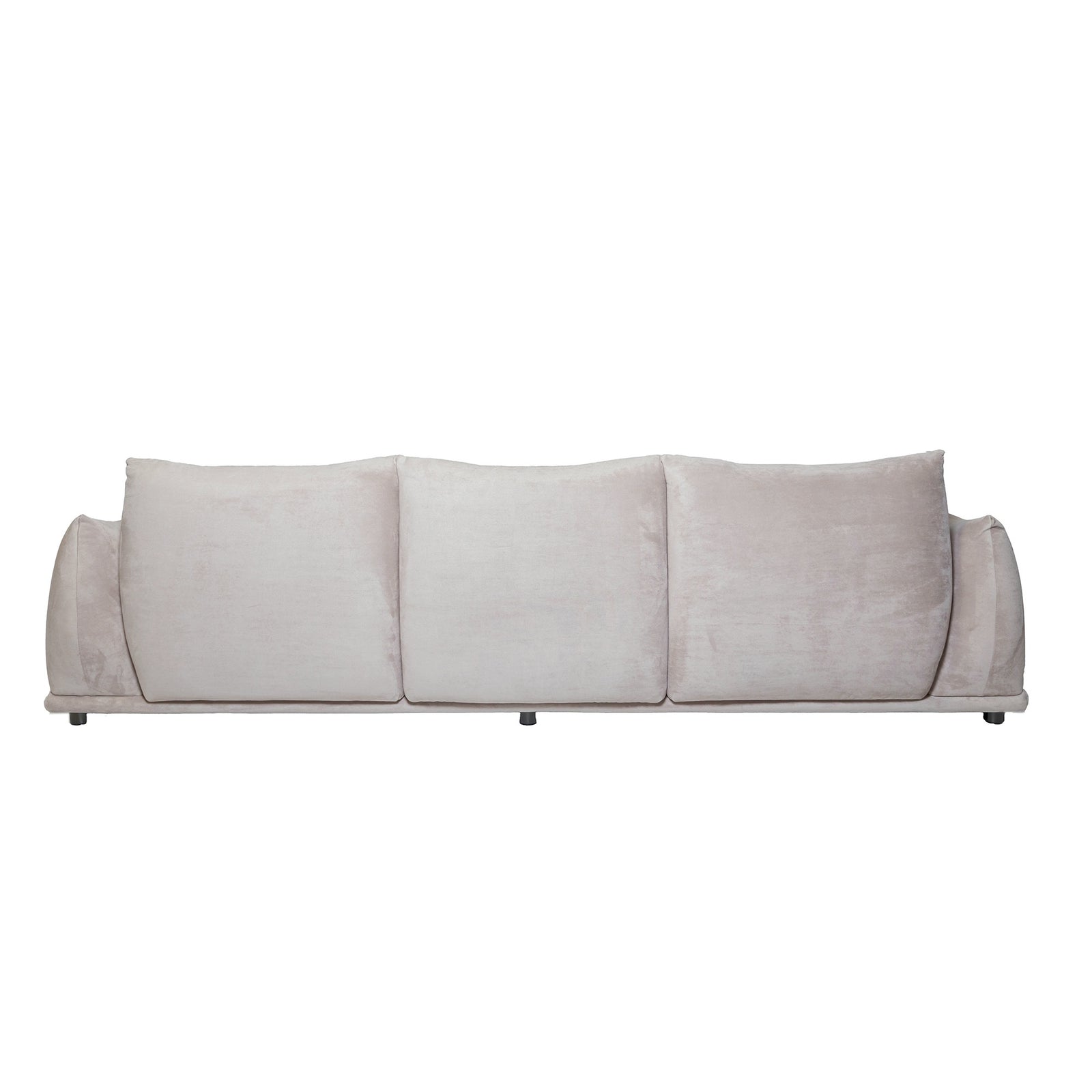 Mario Marenco Style Sofa Light Grey Suede 3 Seater