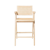 Pierre Jeanneret Style Bar Stool Natural